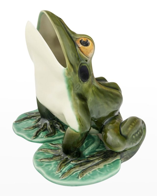 Large Frog Decorative Accent with Open Mouth